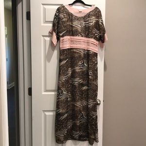 Animal print dress.